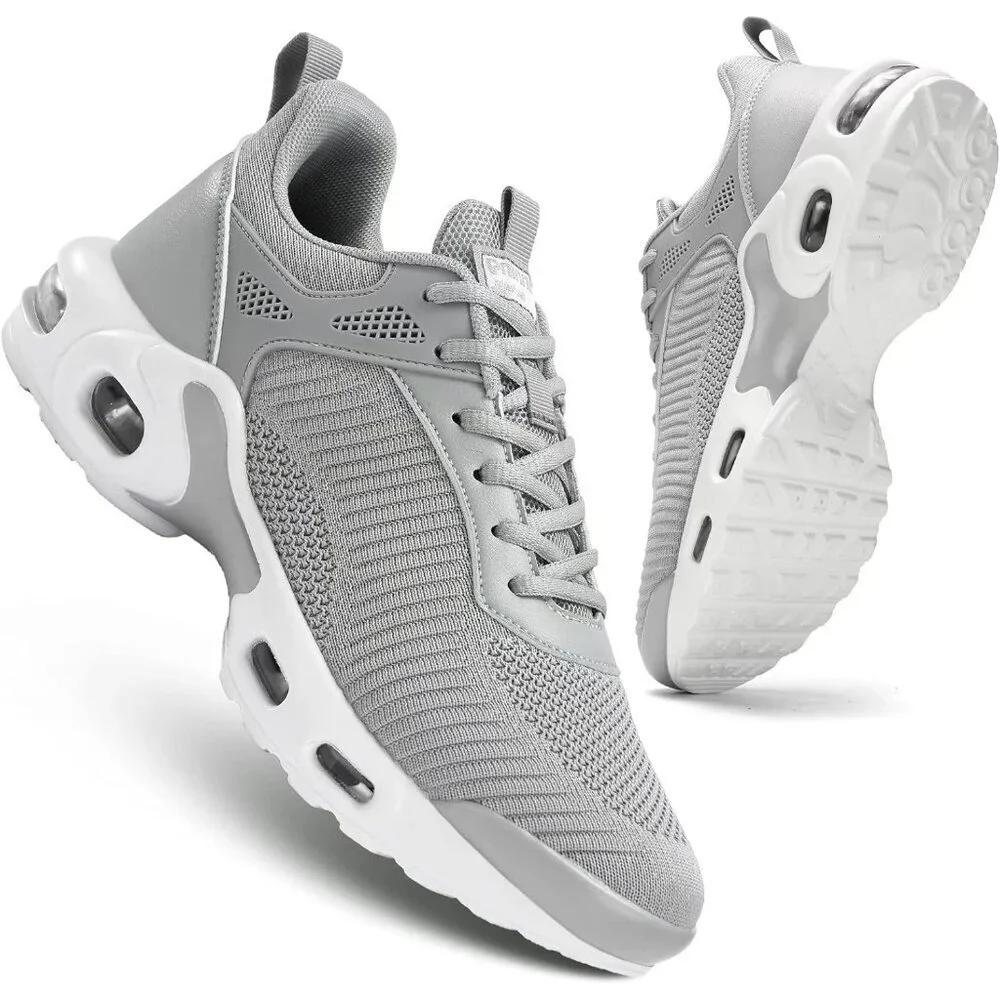 Men's Grey Sneaker Non Slip Air Running Athletics Tennis Basketball Shoes